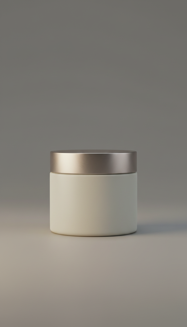 Sculpting paste jar with matte finish